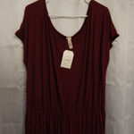 Evelie Burgundy Jumpsuit Size 1X Photo 8