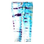 Talbots Size 16P Pants Reflecting Light Tie Dye Handmade Blue Purple Cotton 153 Photo 7