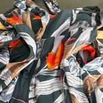 Patrons of Peace  Wide Leg Pants Palazzo Smocked Tie Front Flowy Womens M BOHO Photo 11