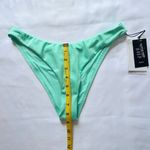 RVCA NWT  Solid Shimmer High Leg French Bottoms - Ice Green - S Photo 6