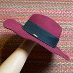 Abercrombie & Fitch MAROON ABERCROMBIE FELT WIDE BRIMMED BOHO HAT Photo 1