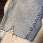 ZARA Light Wash Distressed Denim Bermuda Shorts Photo 5