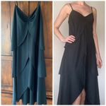 Vintage | 1970’s Leslie J Tulip Drape Disco Dress Black Size Medium Photo 1