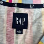 Gap Cotton Modal Striped Preppy Crewneck Sleeveless Knee Length Dress Large Photo 2