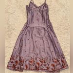 Free People New  On My Own Floral Satin Nightgown Dress lilac combo sz S Photo 4