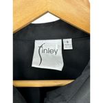 Finley Women's Black Carmella Stretch Button‎ Up Shirt Bell Sleeve Stretch Small Photo 2