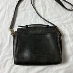 Coach vintage court faded black leather top handle turn lock crossbody bag purse Photo 4