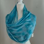 Tahari   pale Blue Tie Dye Style Scarf NWT Photo 0