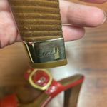 Coach  Made‎ in Italy Sandals Platform Heels Patent Leather Red Size 9 Orig.$149 Photo 3