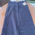 Free People NWOT Gray corduroy midi skirt with a split sz xs Photo 4