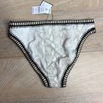 Platinum Swimwear Cobra Crochet Trim Bikini Bottoms‎ Size S High Waist NWT Black Photo 6