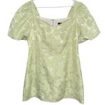 NWT Lulus Beyond Amazing Light Green Floral Jacquard Puff Sleeve Dress Size XL Photo 5