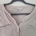 Lucky Brand Taupe Short Sleeve Popover T-Shirt Photo 1