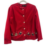 Vintage Christmas sweater, fleece, button Photo 0