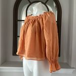 1. State  xRevolve Off-The-Shoulder Peplum Blouse in Toasted Nut Size S, New w/Tag Photo 5