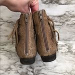 Free People Tan Decades Distressed Ankle Booties Photo 3