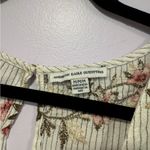 American Eagle white stripe embroidered floral romper Photo 1