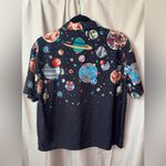 SheIn LUNE Planet Print Button Front Shirt Size Large Photo 6