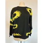 Daisy Street  Black Sunflower Crewneck Sweater Size Small Photo 8