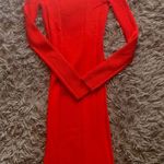 Alexander Wang Red ribbed bodycon long-sleeved beaded neckline mini dress xs Photo 0