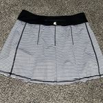 Kyodan - pleated Athletic Skort - Black Striped - PS Photo 1