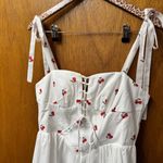 Mika & Gala NEW  Lilywhyt Cherry Print Corset Maxi Dress White Large L NWT Photo 4