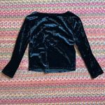 Forever 21 BLACK VELVET SECY BASIC CRISS CROSS CROP TOP Photo 3