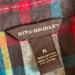 Bit & Bridle  Woman’s Western Plaid Pearl Snap Casual Chic Long Sleeve Button Up Photo 2