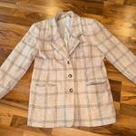 Lands' End  Women's Wool Plaid Blazer Jacket Size 12‎ Regular Career vintage fall Photo 0