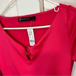 New York & Company Long Sleeve Bodysuit Pink Photo 2