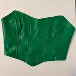 Princess Polly Faux Leather Matching Two Piece Corset Mini Skirt Green Womens 4 Photo 1