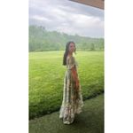 Abercrombie & Fitch  Emerson Off-The-Shoulder Drama Organza Maxi Dress Size MT Photo 3