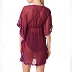Bleu Rod Beattie Bleu by Rod Beattie Pom Pom Cover Up Kaftan Purple Photo 7