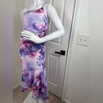 Jardin Vue Floral Strapless Maxi Dress Size Small. B21 Purple Photo 1