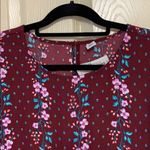 Old Navy  blouse plus size 3X maroon floral business NWT Photo 1