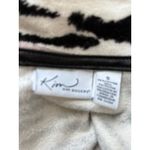 kim rogers Zebra Print Full Zip Jacket Collared Animal Print Womens Photo 4