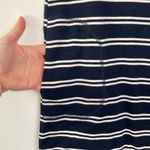 Tribal| Navy Blue and White Striped Dress sz M Size M Photo 3