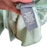 Aerie  Mint Green Crushed Velvet Strappy Tiered Ruffled Cropped V-Neck Blouse S Photo 5
