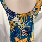 Mama Hawaii beachwear Floral Sleeves‎ Maxi Dress Women Small Vacation Resort Blue Photo 8