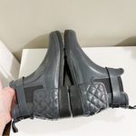 Hunter Refined Quilted Gloss Chelsea Rain Boots in Slate Grey Size 10 Photo 5