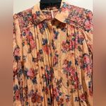 Free People  Womens Top Coral Hold On To Me Floral Button Shirt  Size S Photo 2