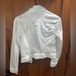 Ivy and Main  White Cropped Jean Denim Jacket Photo 2