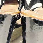 Coach Size 9.5 Black Maryanne Logo Platform Sandal Espadrille Cork Wedge Heels Photo 3