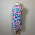 Lilly Pulitzer  Eassie Bearfoot‎ Princess Dress Pink Blue Shell Print  XS Photo 3