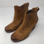 Kork-Ease  Leather Brown Tan Western Booties Photo 2