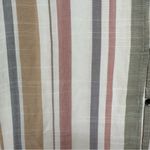 Maurice's  S Button Front Stripe Blouse Coastal Casual Euro Summer Neutral NWT‎ Photo 6