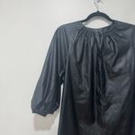 Who What Wear Black Faux Leather Shift-Dress Size Small Photo 3