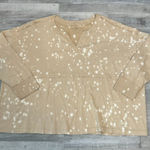 Wonderly  NWT Beige Pullover V-Neck Long Sleeve Women's R12 Photo 0