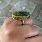 CAbi Green and Gold Gem Large Ring Photo 5