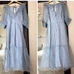 Topshop NWT ASOS  Spot Taffeta Blue Dress Photo 4